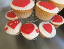 Cupcakes - Cupcakes met rode hartjes