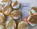 Cupcakes - Cupcakes gouden veren van eetbaar kant