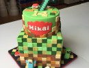 Kindertaarten - Minecraft taart
