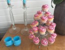Cupcakes - Mini cupcakes roze toef