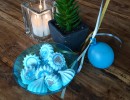 Sweettable - Blauwe meringues schuimpjes geboorte jongen