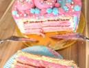 Drip Cake - Gender reveal drip cake binnenkant