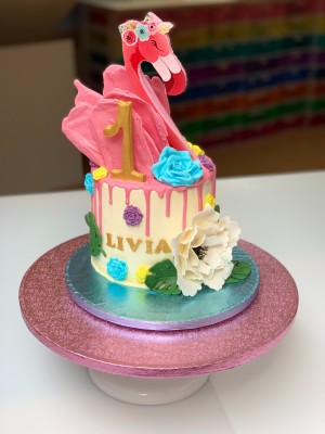 Drip cake - Flamingo drip cake